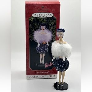 1999 Barbie Hallmark Keepsake Christmas Ornament GAY PARISIENNE #6 In Series 50s